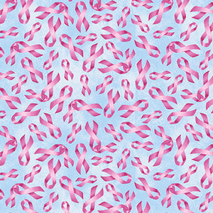 A Pink Celebration Ribbon Toss Cotton Fabric 7311