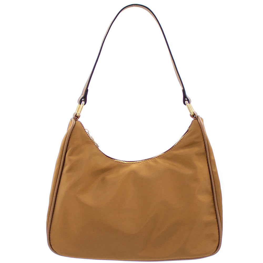 DIAMOND SOFT HOBO/M, Black Soft Calf Leather Hobo Bag with Chain Strap, Spring 2023 collection