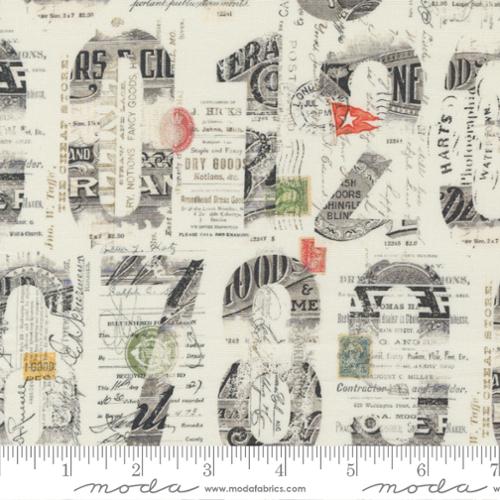 Junk Journal Collection Vintage Numbers Cotton Fabric 7415