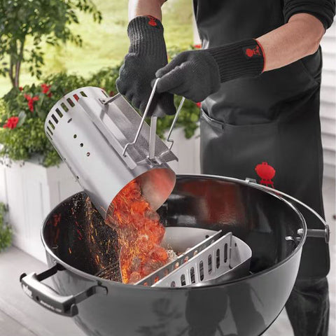 Man Using Rapidfire Chimney Starter