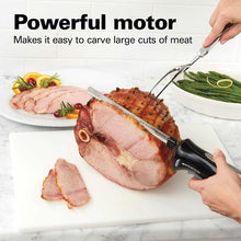 Powerful motor makes it easy to carve large cuts of meat