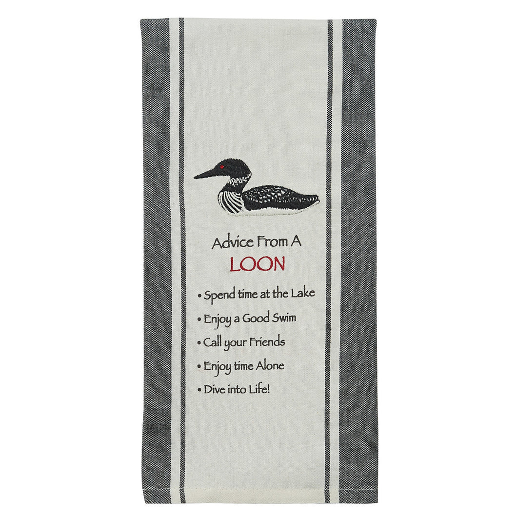 Advice from a Loon Dishtowel