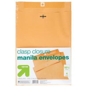 4-Pack 9x12 Clasp Envelopes 76012