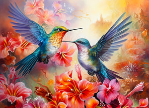 Hummingbird Love 500+ Large PC Puzzle 77015 Art