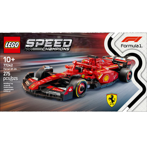 LEGO Speed Champions Ferrari SF-24 F1 Race Car Building Set and Toy Driver 77242