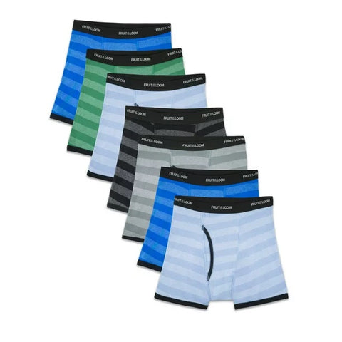 7-Pack Boys' Stripe CoolZone Boxer Briefs 7EL467B