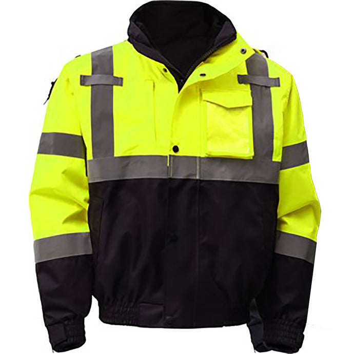 High Vis Class 3 3-in-1 Waterproof Bomber with Removable Fleece 8003