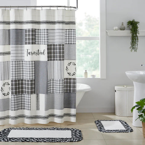 Sawyer Mill Stenciled Patchwork Shower Curtain 80495