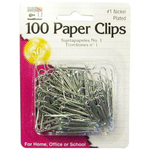 100-Count Silver Paper Clips 80533