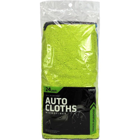 24-pack Viking Microfiber auto cleaning cloths in package