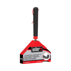 Weber 12-inch three-sided Grill Brush in package