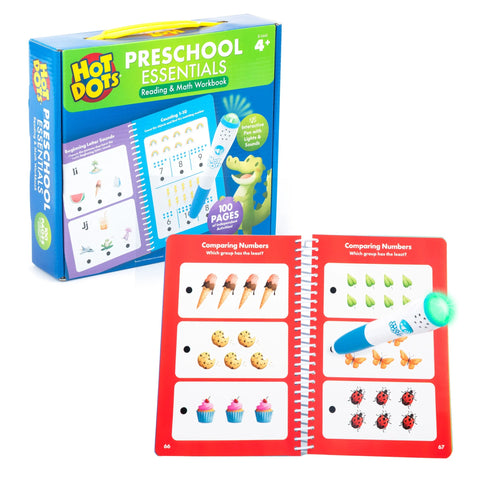 Hot Dots Preschool Essentials Reading & Math Workbook EI-2442