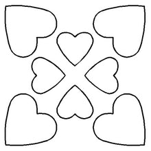 4" Heart Quilting Stencil 81