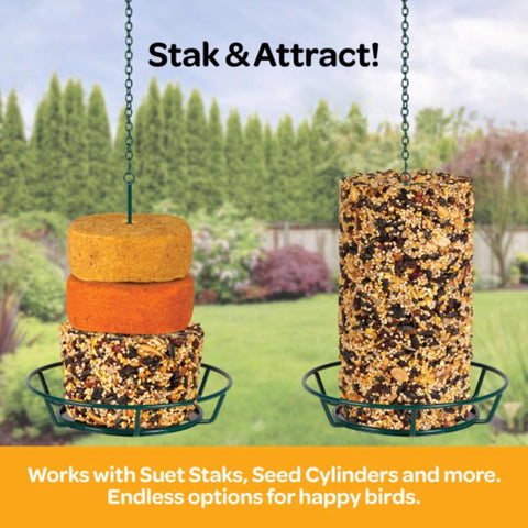 Kaytee Stak & Cylinder Bird Feeders in use