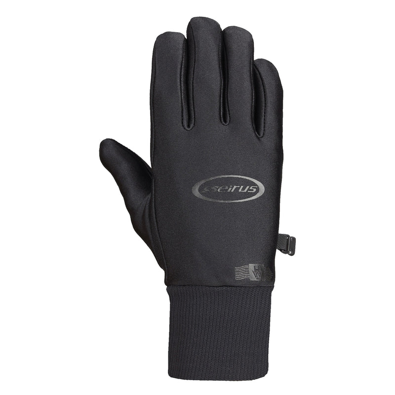 Black Faux Leather Womens Gloves With Metal Beads & Zipper Biker Glove