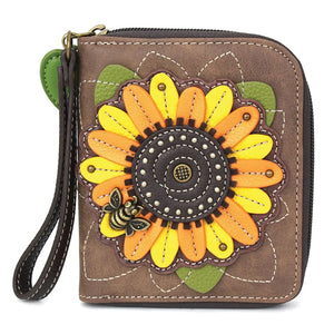 Sunflower Zip-Around Wallet