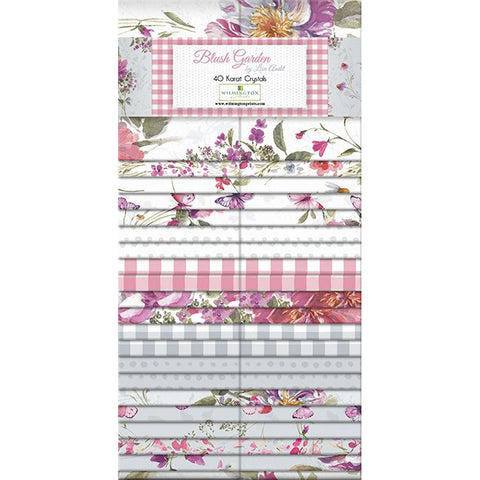 Wilmington Prints Blush Garden Fabric Collection 40 Karat Crystal Cotton Strips 840-715-840