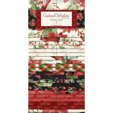 Cardinal Celebration Collection 40 Karat Crystals Cotton Fabric 840-859-840