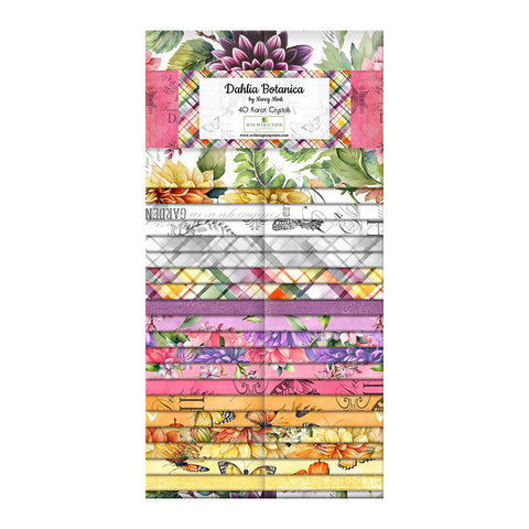 Dahlia Botanica Collection 40 Karat Crystals Cotton Fabric 840-880-840