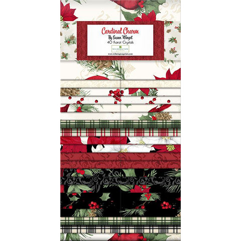 Cardinal Charm Collection 40 Karat Crystals Cotton Fabric 840-880-840