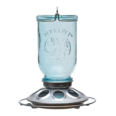 Perky-Pet Glass Mason Jar Bird Feeder