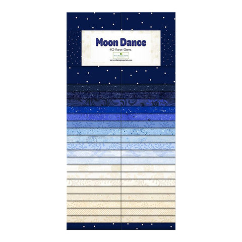 moon dance, Pre-cut Cotton Fabric Karat Gems Strips 842