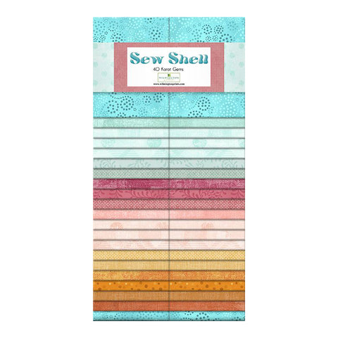 sew shell, Pre-cut Cotton Fabric Karat Gems Strips 842