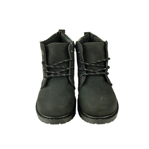 Pair of black boys' work boots