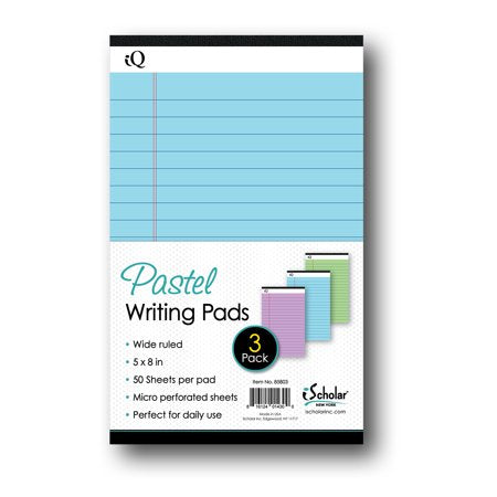 3-Pack Pastel Writing Pads 85803