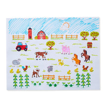 farm stamp scene