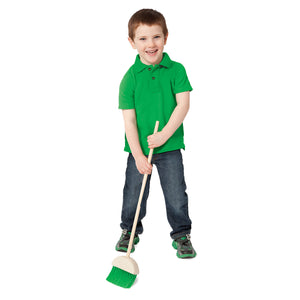 boy with broom