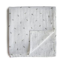 Leaves Organic Cotton Muslin Swaddle Blanket