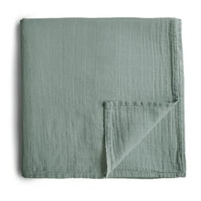 Roman Green Organic Cotton Muslin Swaddle Blanket