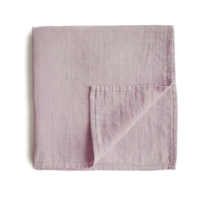 Soft Mauve Organic Cotton Muslin Swaddle Blanket