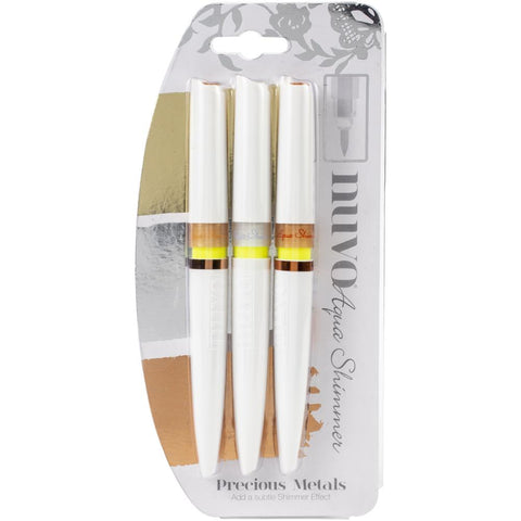 3-Pack Aqua Shimmer Precious Metals Pens 883N