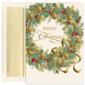 Traditional Wreath Christmas Boxed Cards 893800