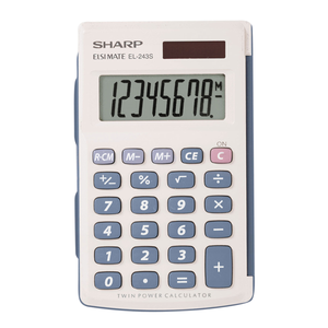 8 digit Solar Powered Pocket Calculator EL243SB A