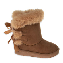 Tan Girls' Hightop Furlined Boots