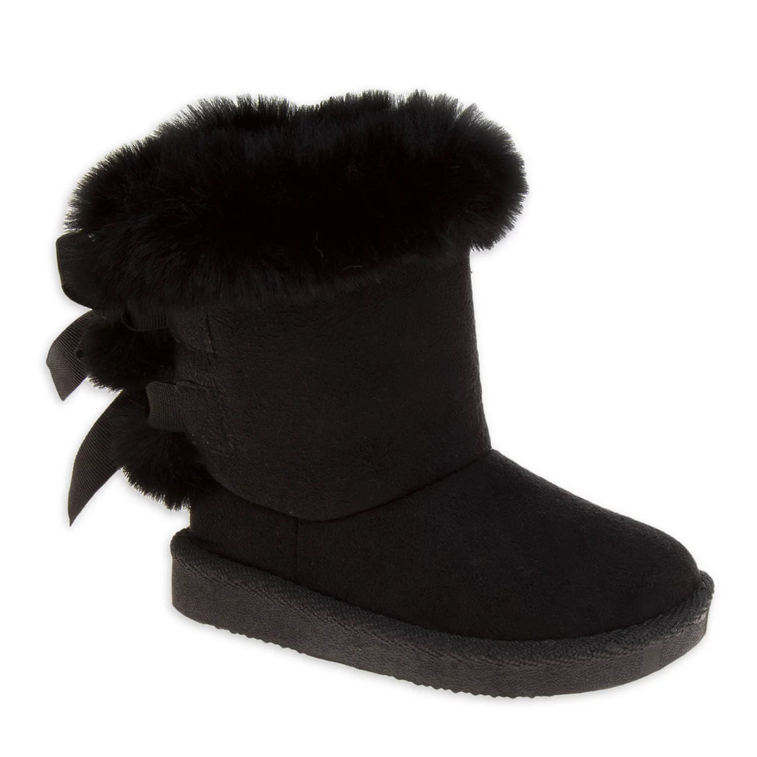 Black Girls' Hightop Furlined Boots