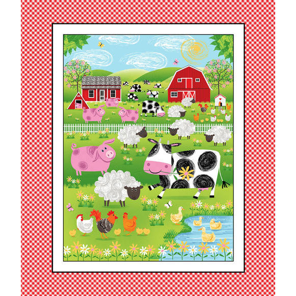 Best Friends Farm Cotton Fabric Panel 9018P-88