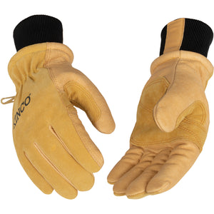 Kinco Women's Lined Premium Grain & Suede Pigskin Ski Glove W/ Omni-Cuff 901W