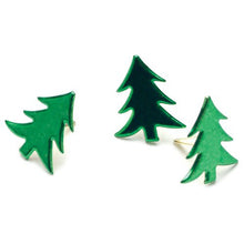 Metallic Green Tree Paper Fasteners