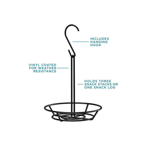Global Harvest Foods Snack Stack Metal Bird Feeder showing product details