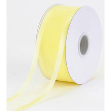 baby maize, Satin Edge Organza Ribbon by the Yard 1 1/2 inch 9102