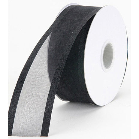 black, Baby Maize Satin Edge Organza Ribbon 9100