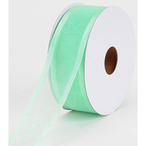 mint, Satin Edge Organza Ribbon by the Yard 1 1/2 inch 9102