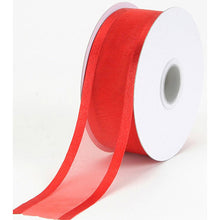 red, Satin Edge Organza Ribbon by the Yard 1 1/2 inch 9102