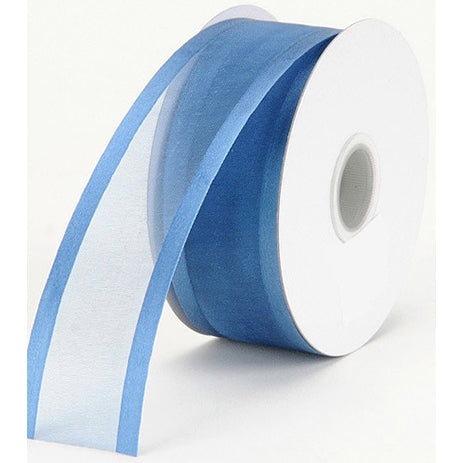 Smoke Blue Satin Edge Organza Ribbon 9100