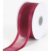 wine, Satin Edge Organza Ribbon by the Yard 1 1/2 inch 9102