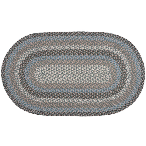 Braided Oval Rug Taupe/Ivory/Light Blue C-911
27 x 45